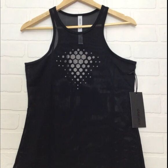 Karma sheer tank top gym training see through sports running training size med - Picture 1 of 7